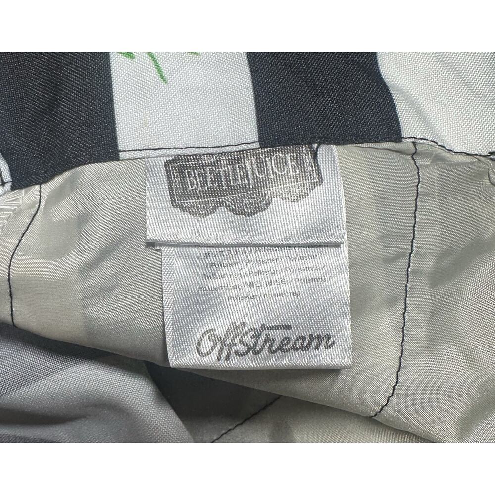 NEW Offstream Mens Beetlejuice Suit Black White Stripe Green Spiders Sz S 34-36 - Picture 10 of 12
